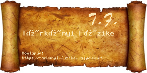 Tárkányi Füzike névjegykártya